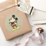 Classic Mickey Vintage Hands On Hips Classic Round Sticker