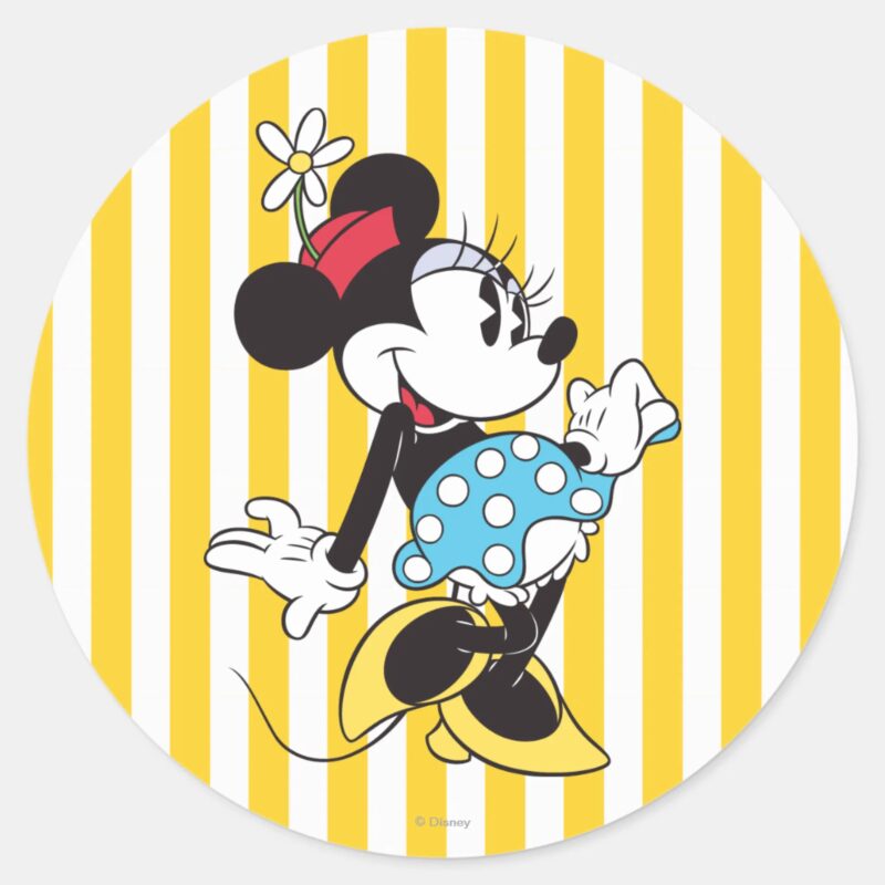 Classic Minnie Mouse 3 Classic Round Sticker