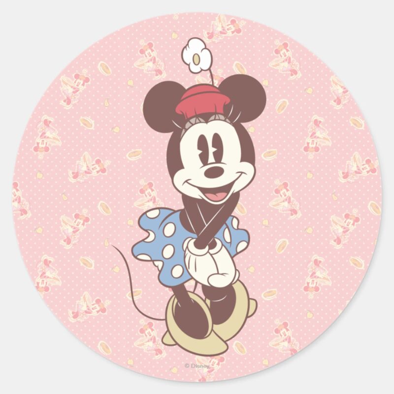 Classic Minnie Mouse Classic Round Sticker