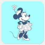 Classic Minnie Blue Hue Square Sticker