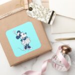 Classic Minnie Blue Hue Square Sticker