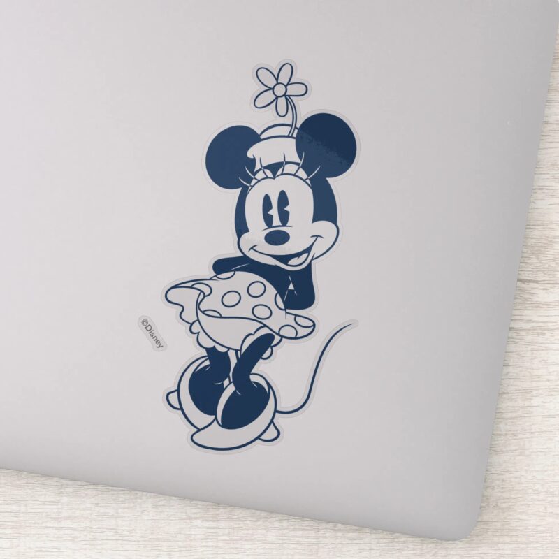 Classic Minnie Blue Hue With Flower Sticker