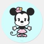 Classic Minnie Cartoon Classic Round Sticker