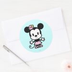 Classic Minnie Cartoon Classic Round Sticker