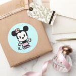 Classic Minnie Cartoon Classic Round Sticker