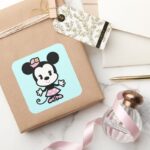 Classic Minnie Cartoon Square Sticker