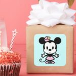 Classic Minnie Cartoon Square Sticker