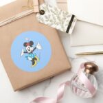 Classic Minnie Excited Classic Round Sticker