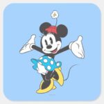 Classic Minnie Excited Square Sticker