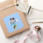 Classic Minnie Excited Square Sticker