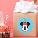 Classic Minnie Flower Face Classic Round Sticker