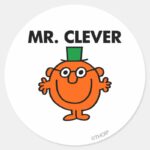Classic Mr. Clever Logo Classic Round Sticker