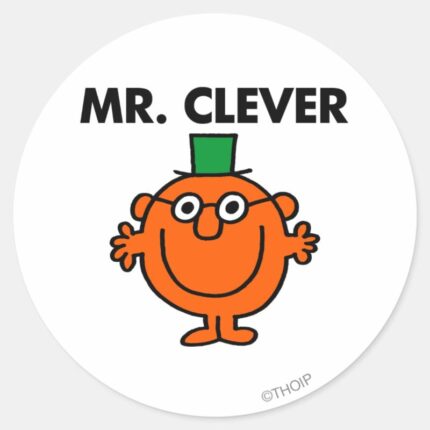 Classic Mr. Clever Logo Classic Round Sticker
