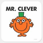 Classic Mr. Clever Logo Square Sticker