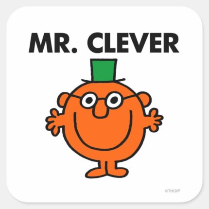 Classic Mr. Clever Logo Square Sticker