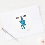 Classic Mr. Cool Pose Classic Round Sticker