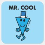 Classic Mr. Cool Pose Square Sticker