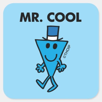 Classic Mr. Cool Pose Square Sticker