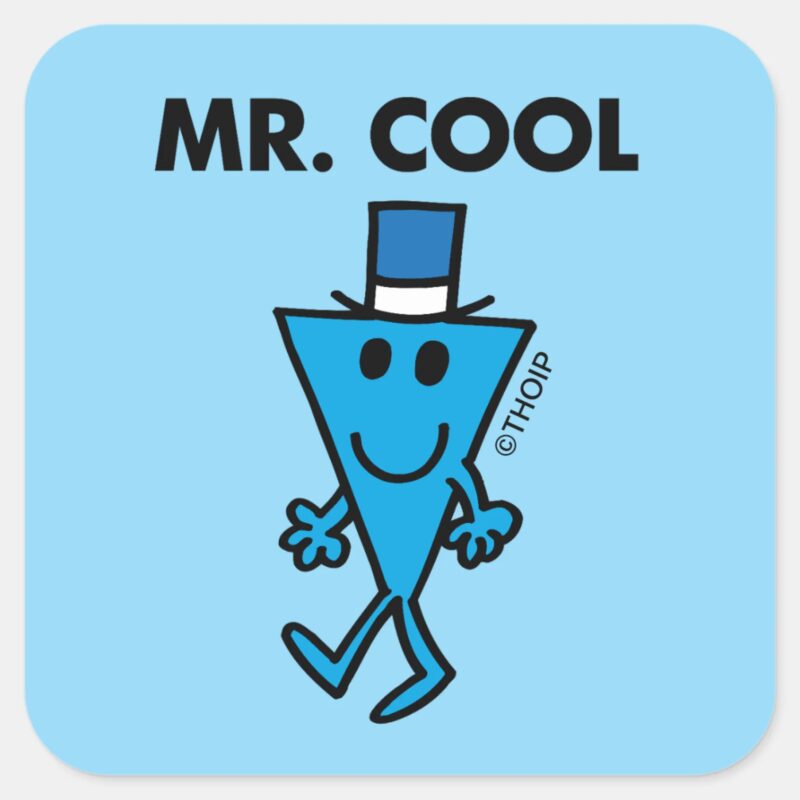 Classic Mr. Cool Pose Square Sticker Classic Mr. Cool Pose Square Sticker