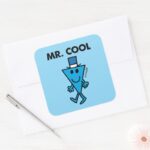 Classic Mr. Cool Pose Square Sticker