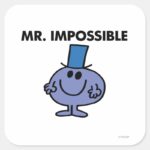 Classic Mr. Impossible Square Sticker