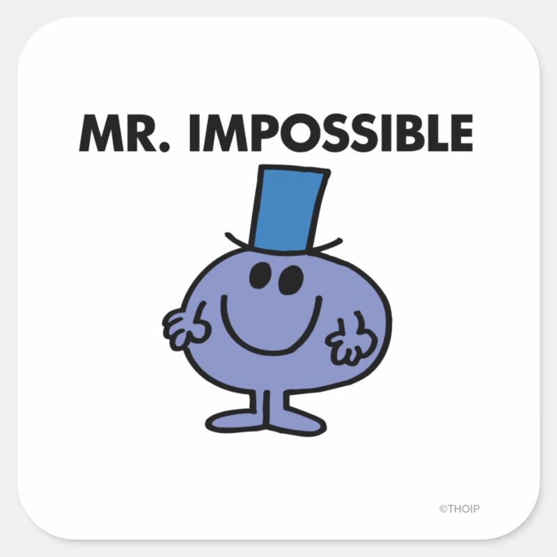 Classic Mr. Impossible Square Sticker Classic Mr. Impossible Square Sticker