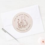 Classic Pooh Tigger Baby Shower Classic Round Sticker