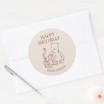Classic Pooh Tigger Happy Birthday Classic Classic Round Sticker