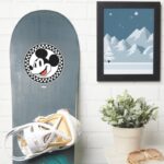 Classic Retro Mickey Mouse Checkered Sticker