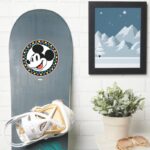 Classic Retro Mickey Mouse Colorful Checkered Sticker