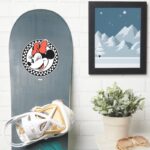 Classic Retro Minnie Mouse Checkered Sticker