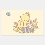 Classic Winnie The Pooh And Piglet 1 Rectangular Sticker