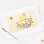 Classic Winnie The Pooh And Piglet 1 Rectangular Sticker