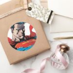 Close Up To Face Classic Round Sticker