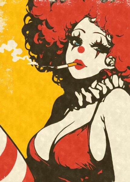Clussy Smoking Clown Girl Poster