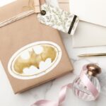 Coffee Bat Symbol Oval Sticker