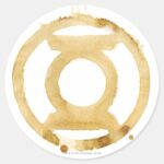 Coffee Lantern Symbol Classic Round Sticker