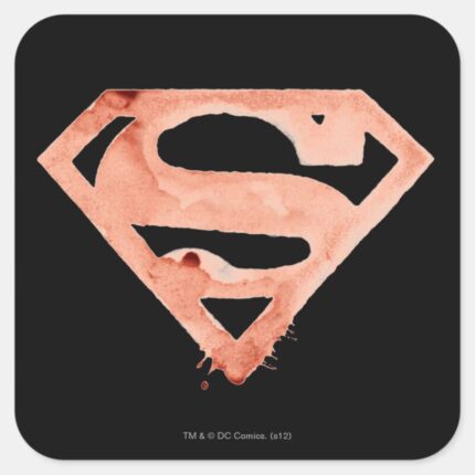 Coffee S Symbol Red Square Sticker