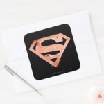 Coffee S Symbol Red Square Sticker