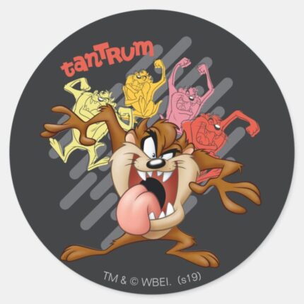 Coloful Tantrum TAZ™ Classic Round Sticker