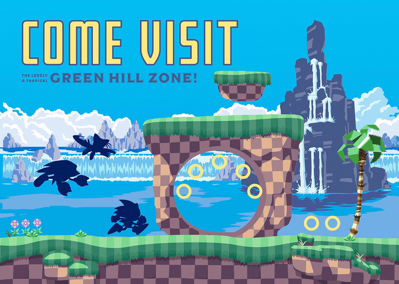 Come Visit Green Hill Zone Poster