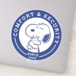 Comfort Security Snoopy Woodstock Hug Sticker
