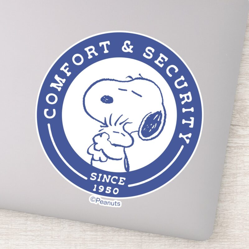 Comfort Security Snoopy Woodstock Hug Sticker