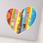 Coming Together Heart Sticker