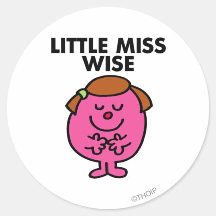 Contemplative Little Miss Wise Classic Round Sticker