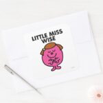 Contemplative Little Miss Wise Square Sticker
