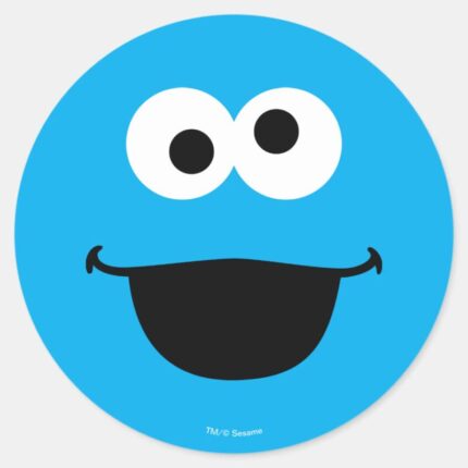 Cookie Face Art Classic Round Sticker