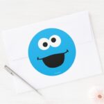 Cookie Face Art Classic Round Sticker