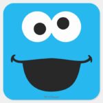 Cookie Face Art Square Sticker