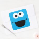 Cookie Face Art Square Sticker